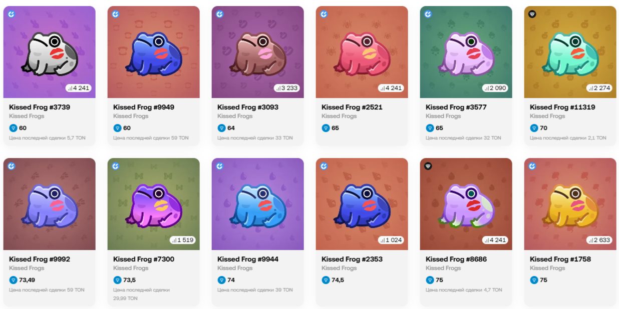 kissed frog nft telegram