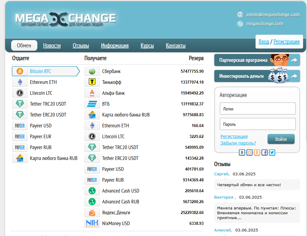 MegaXChange cash отзывы