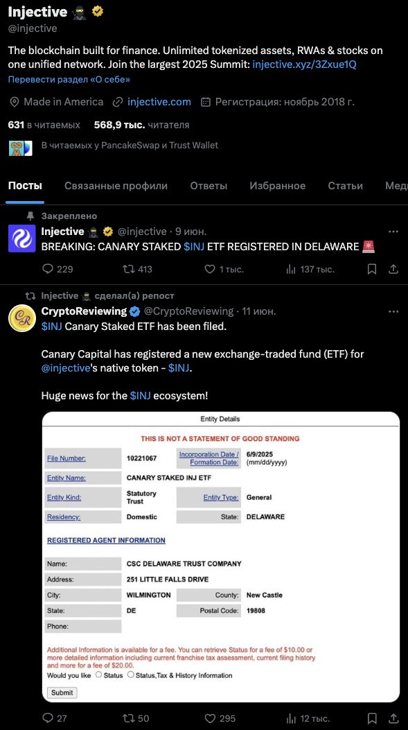 монета inj прогноз