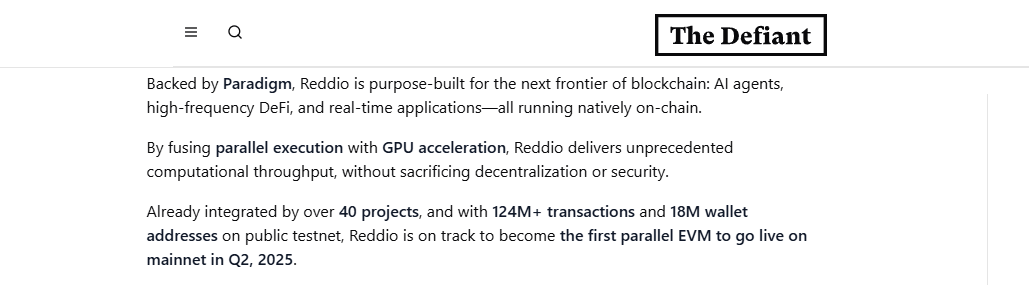 reddio testnet