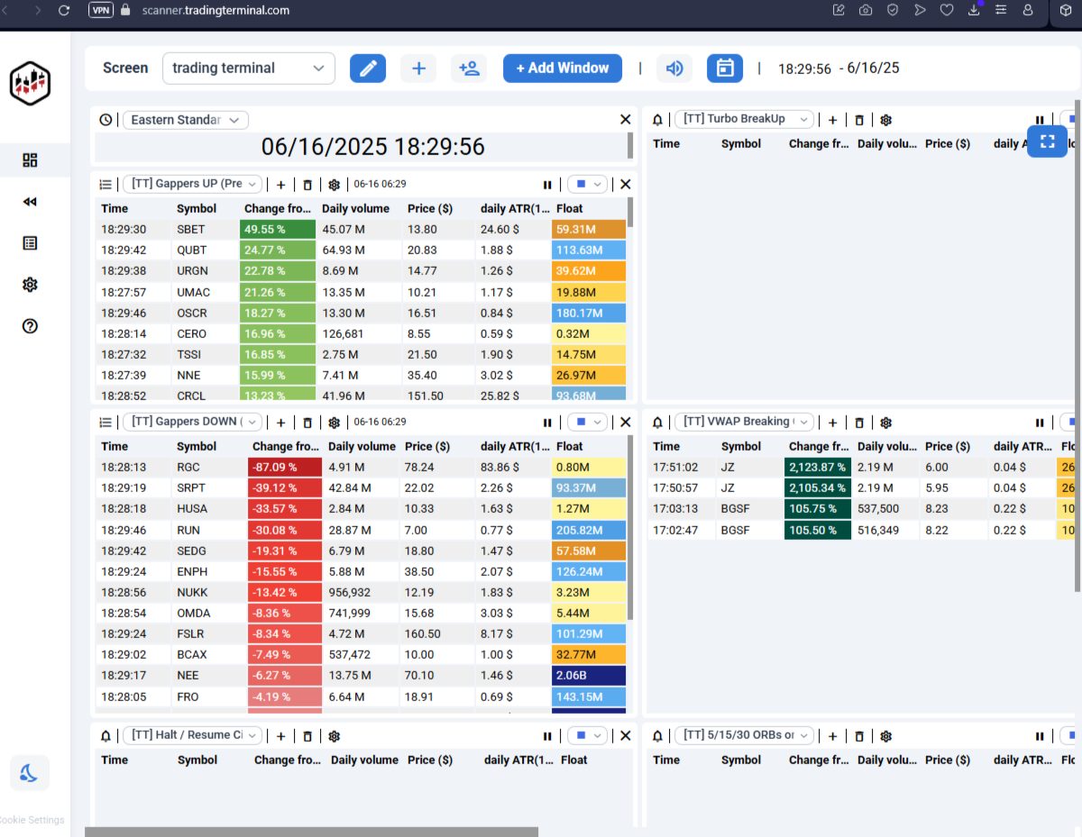 scanner trading terminal com
