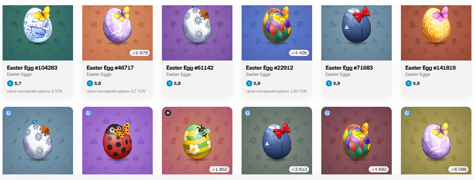 сколько стоит нфт easter egg в тг