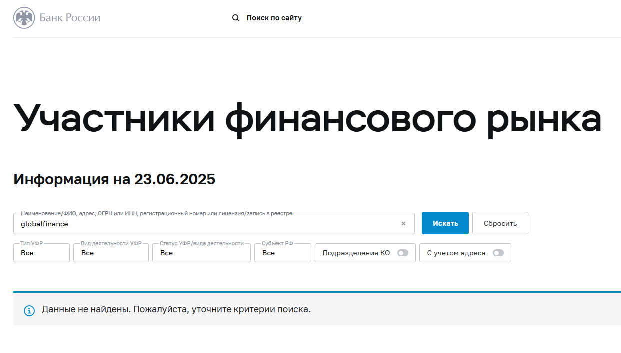 Trades Globalfinance Company отзывы
