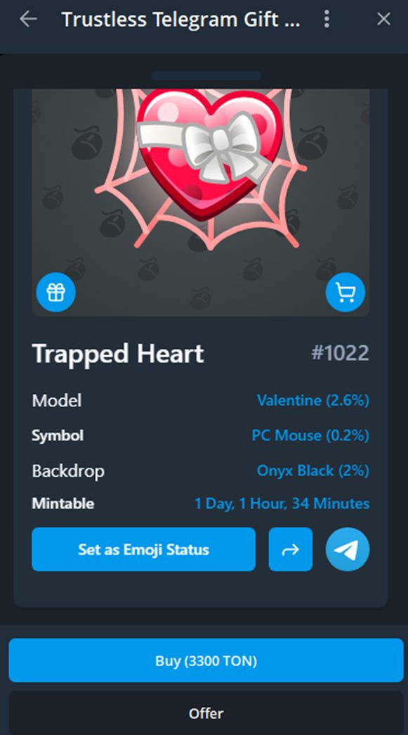 trapped heart telegram