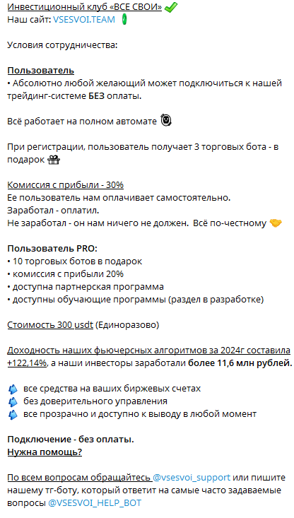все свои инвест клуб