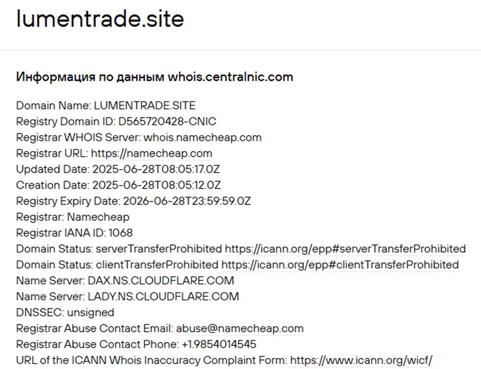 Lumentrade Site отзывы