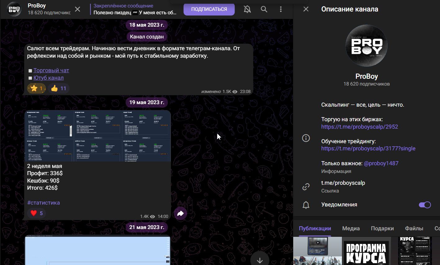 обучение скальпингу от практика proboy