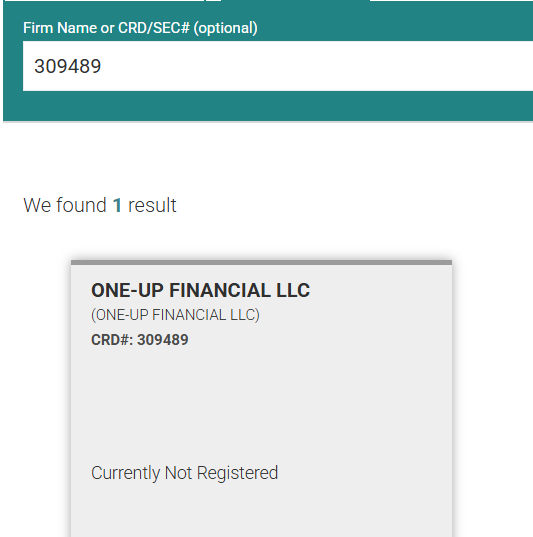 One Up Solution broker
