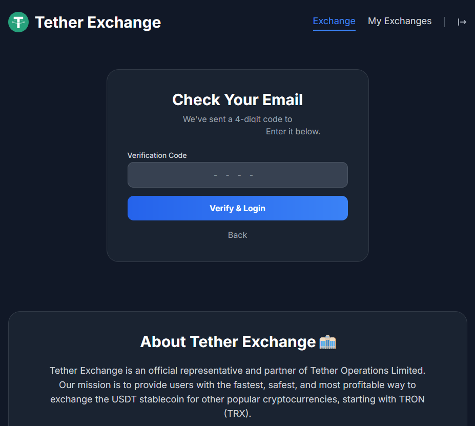 tether exchange