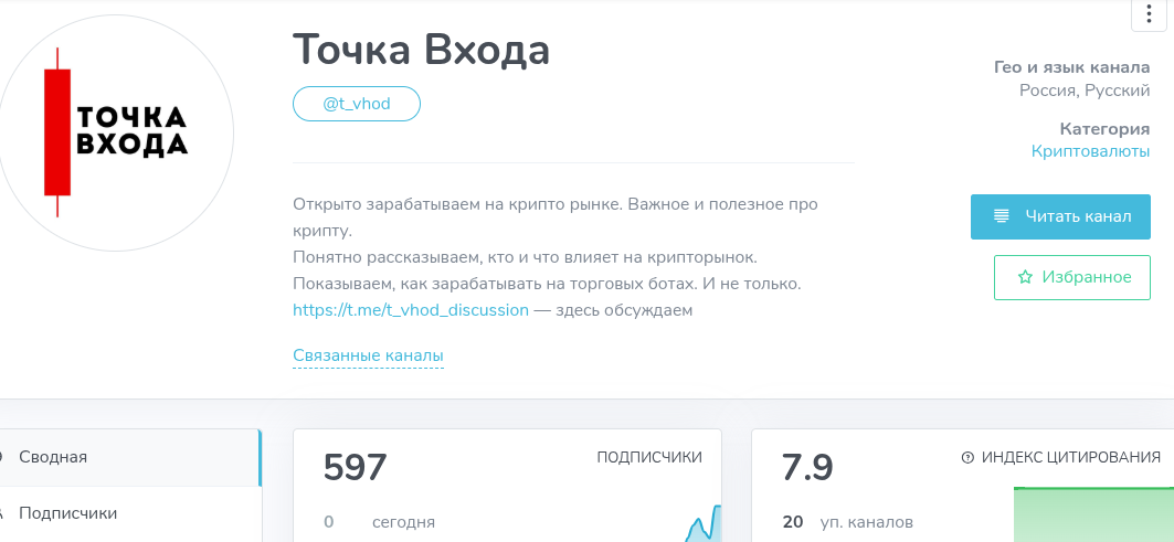 точка входа тг