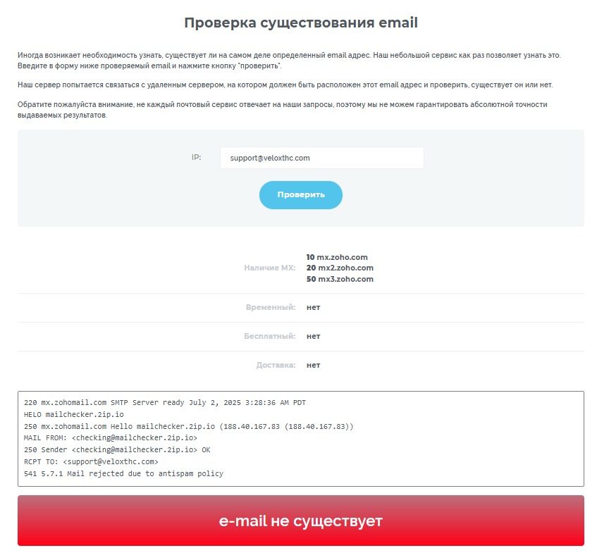 veloxthc com отзывы биржа