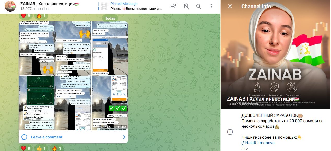зайнаб усманова телеграм канал