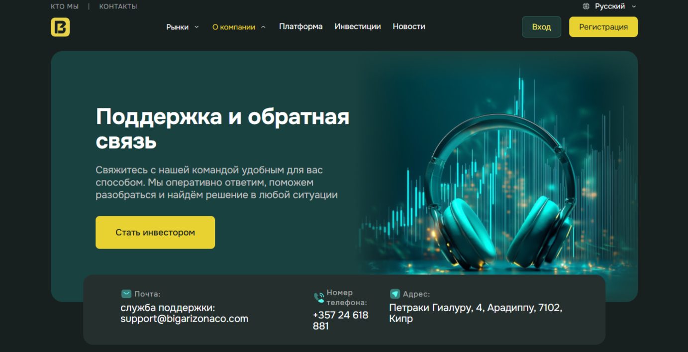 Bigarizonaco брокер