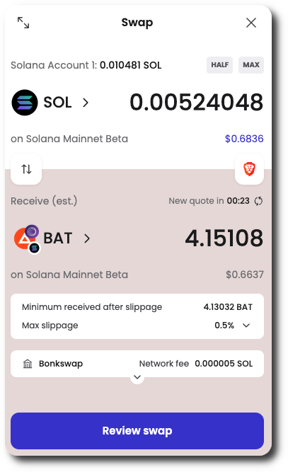brave wallet telegram