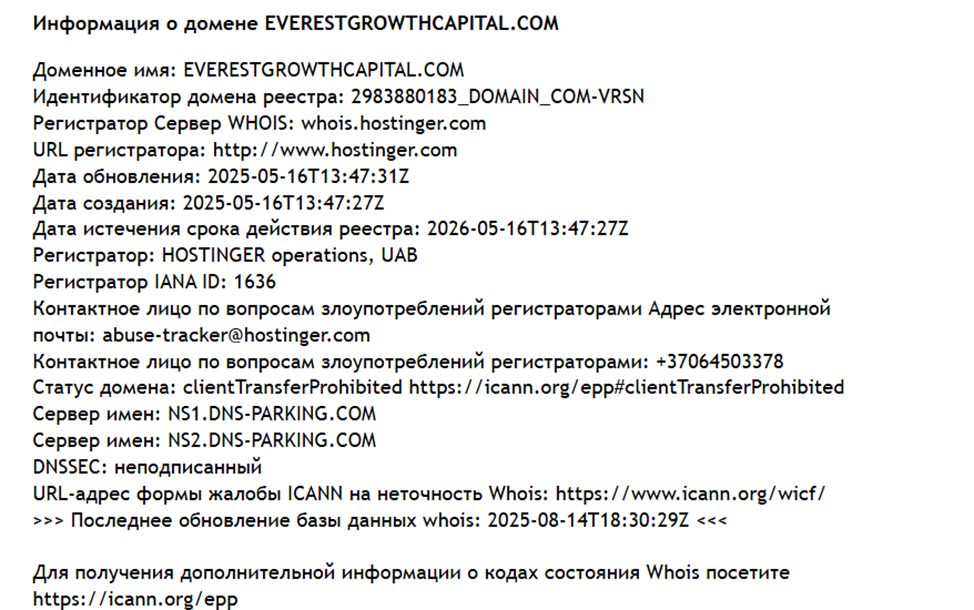 everestgrowthcapital отзывы