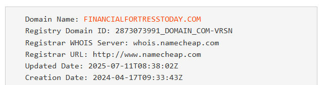 financialfortresstoday com отзывы