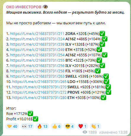око инвесторов