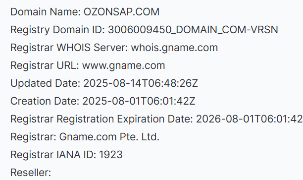 ozonsap com что за сайт