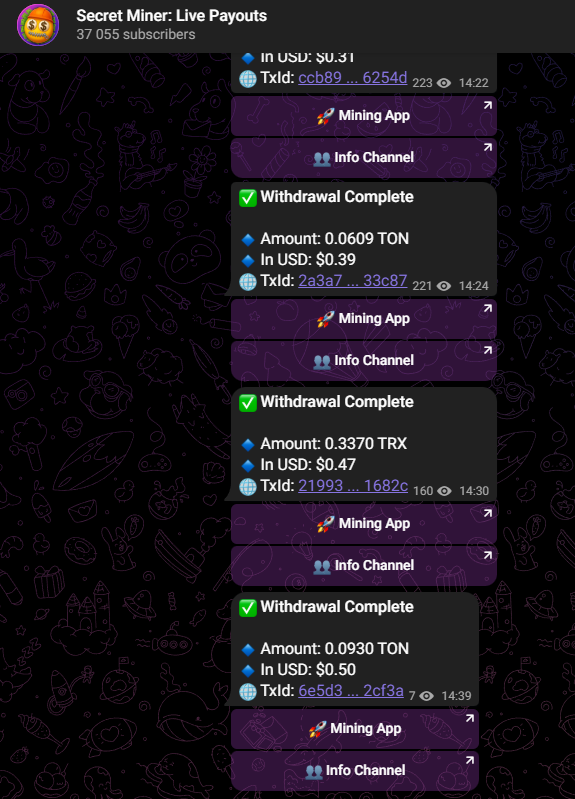 Secret Miner telegram