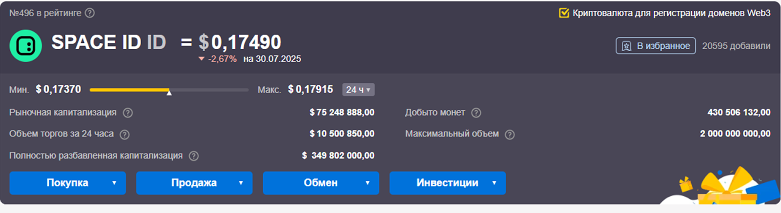 Space id криптовалюта