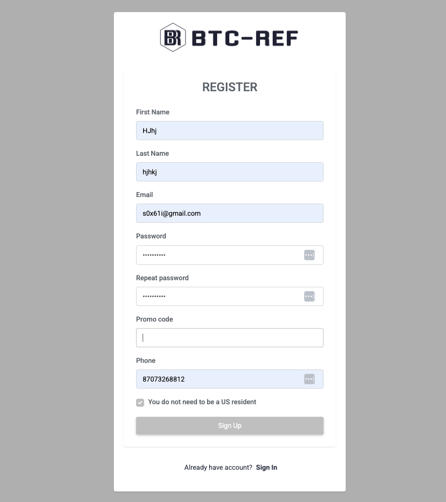 support btc ref com