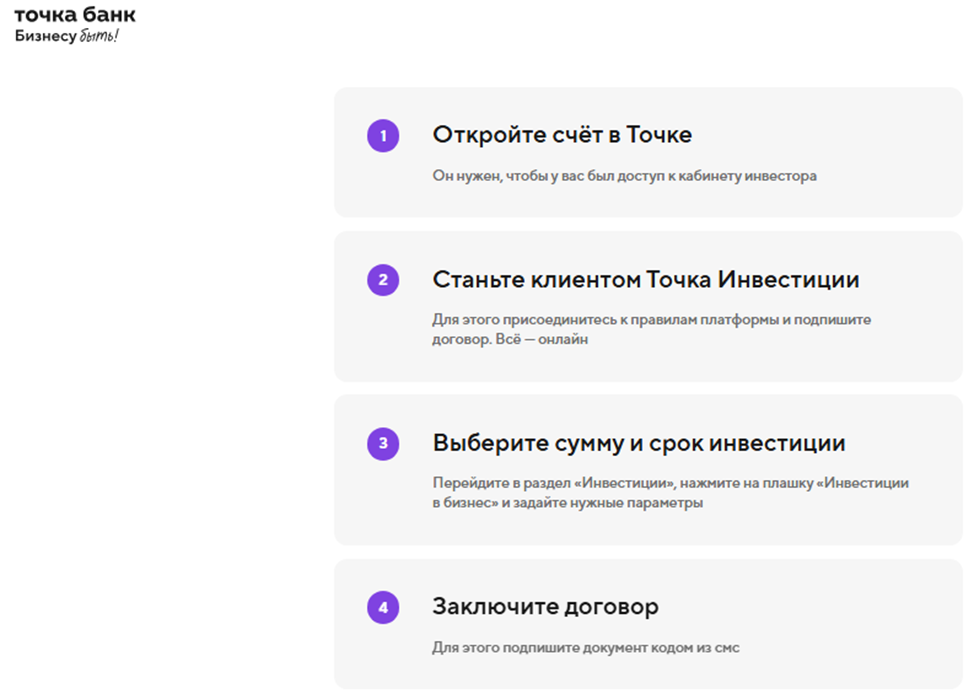 точка инвестиции