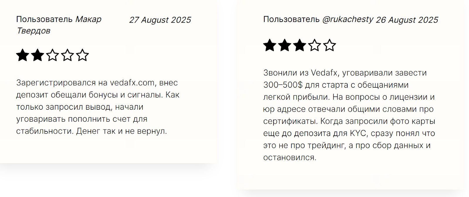 vedafx отзывы