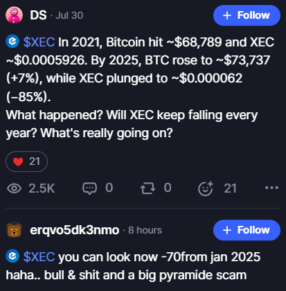 XEC монета новости