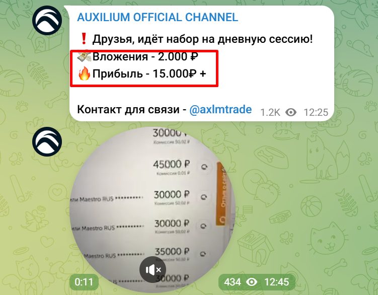 auxilium трейдинг