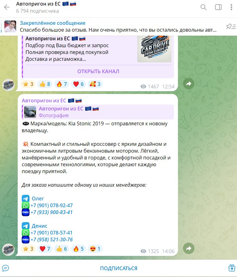 автопригон из евросоюза отзывы