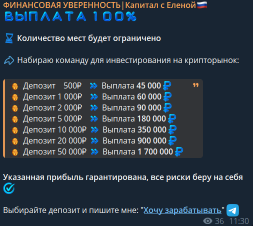 Финансовая уверенность Капитал с Еленой