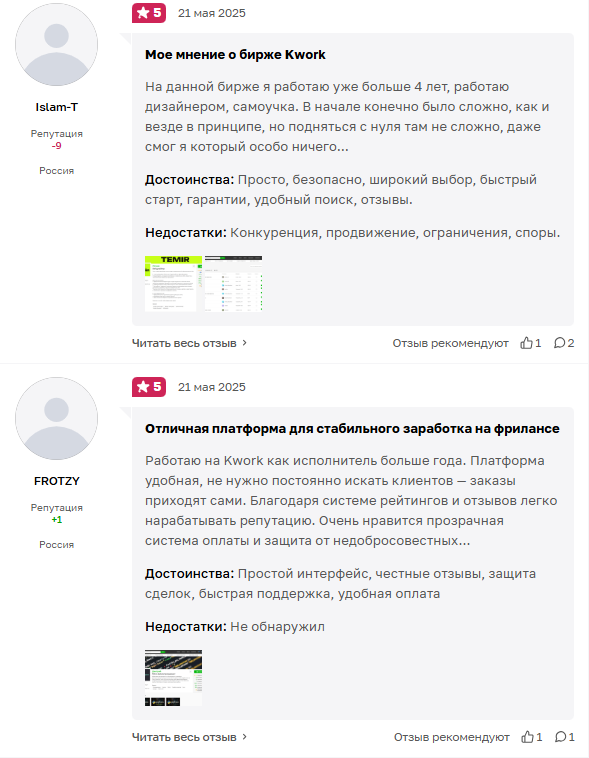 фриланс kwork отзывы о заработке