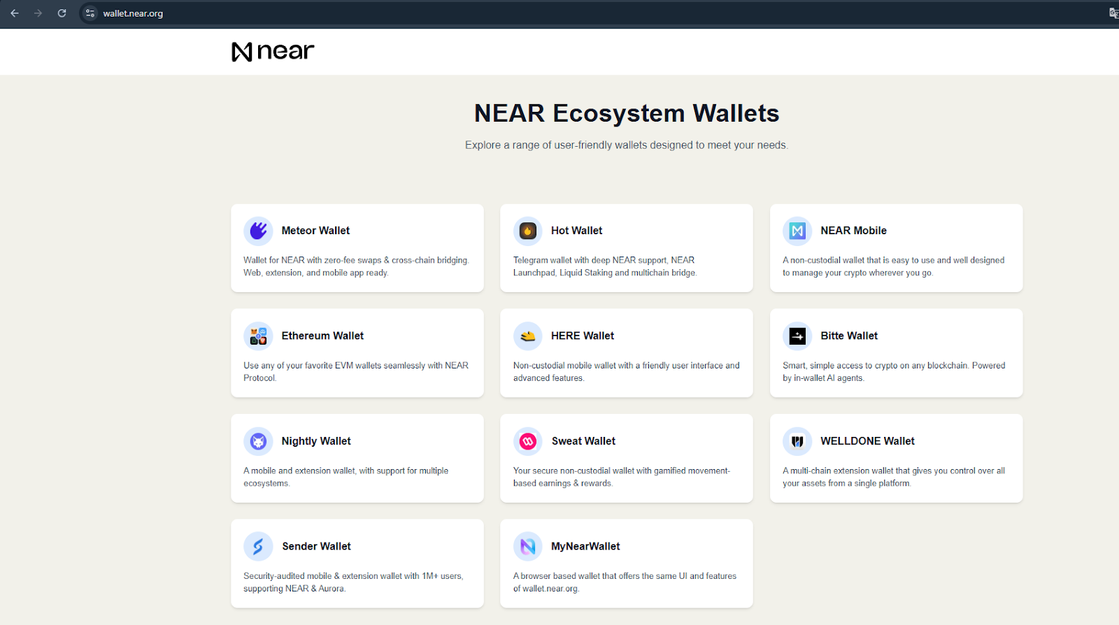 NEAR Mobile Crypto Wallet