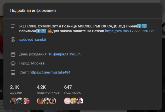 сумки алина телеграмм отзывы