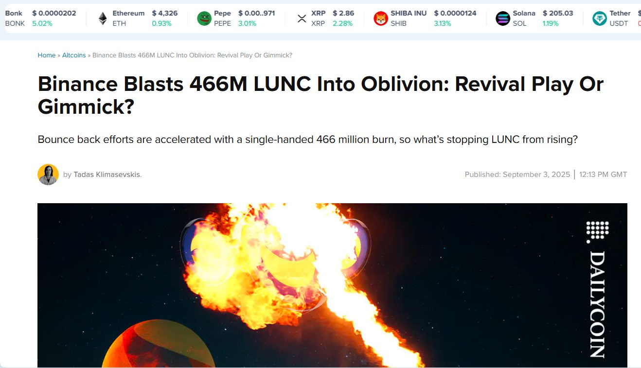 токен lunc новости