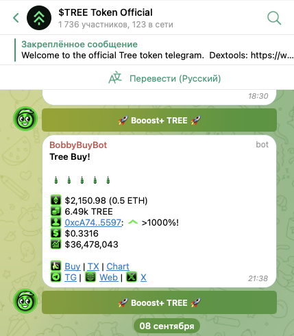 tree токен