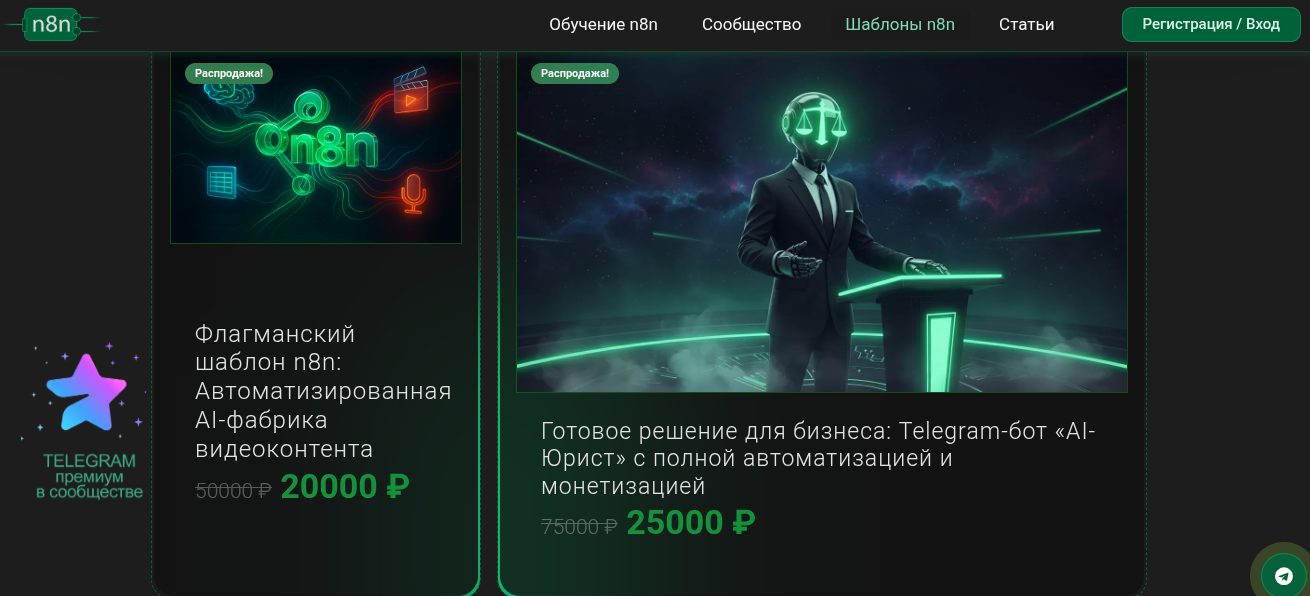 8n8 шаблон бота телеграмм дающий сигналы трейдинга