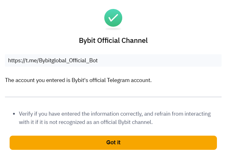 Bybit telegram bot