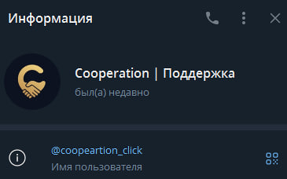 Cooperation Поддержка