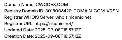 CWODEX Technologies Limited CWODEX Technologies Limited