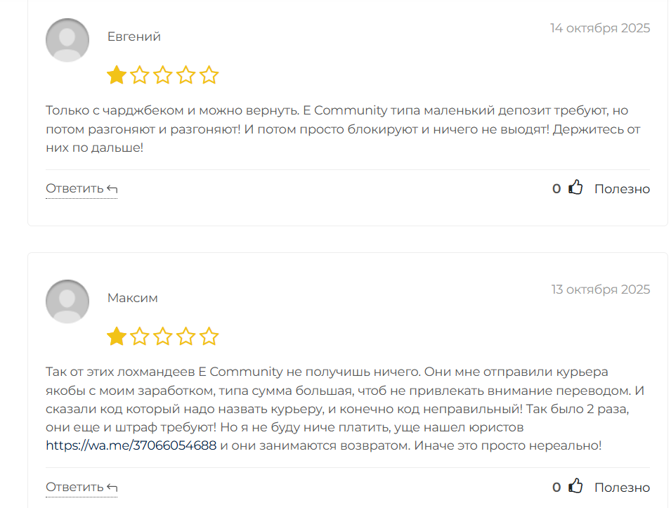 e community e community