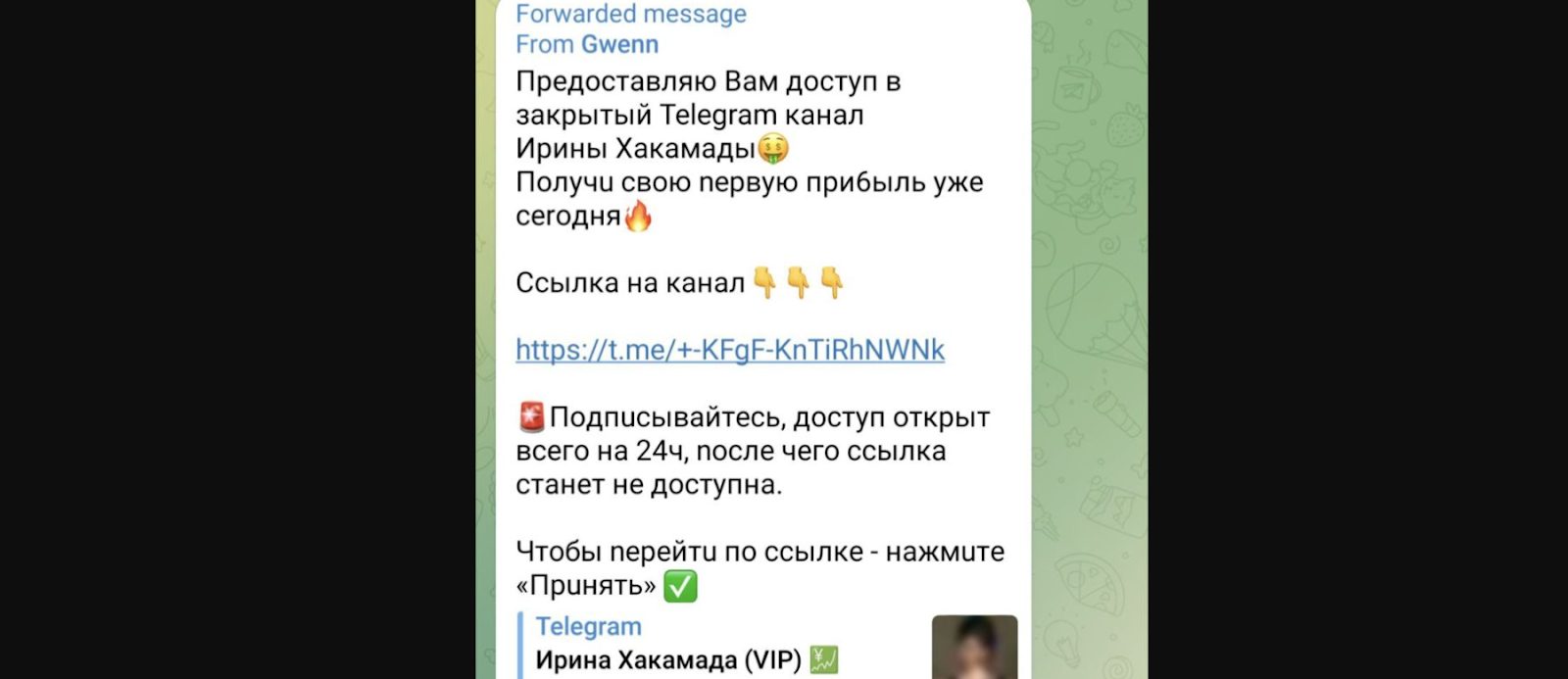 ирина хакамада инвестиции в телеграмме