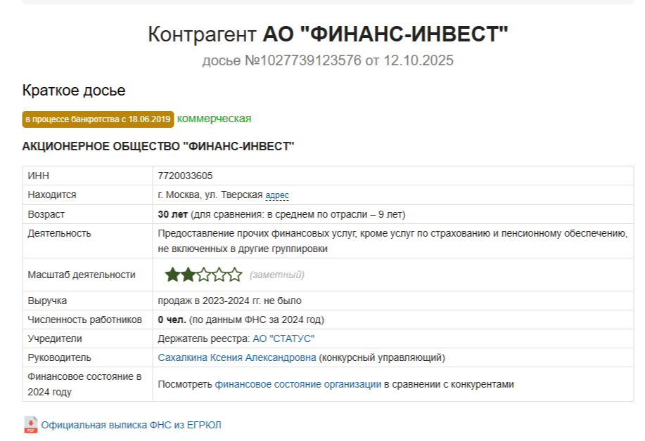 ооо финанс инвест отзывы
