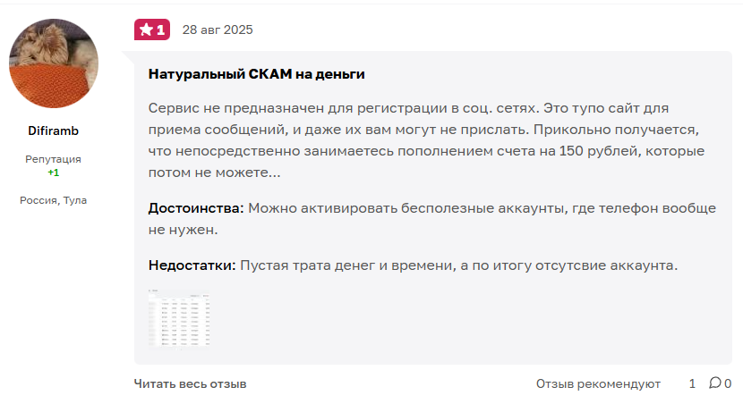 smsfast виртуальные номера отзывы