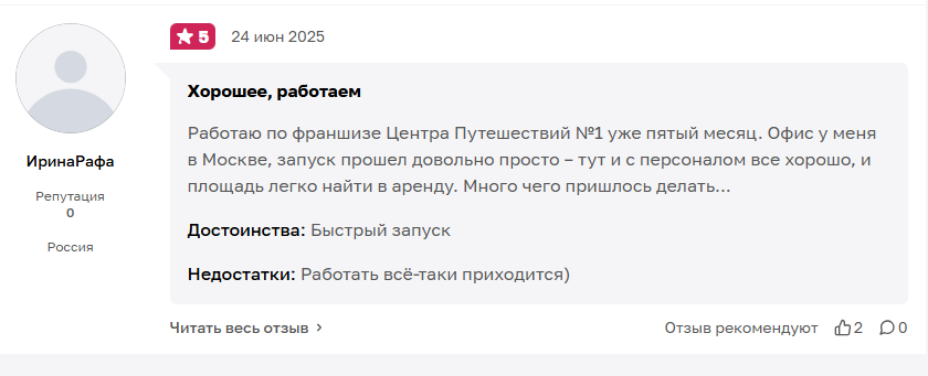 центр путешествий отзывы