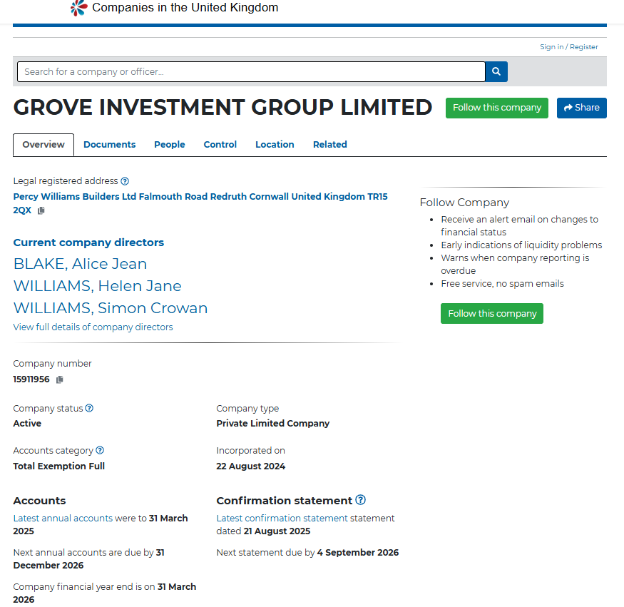 GROVE INVESTMENT SOLUTIONS GROVE INVESTMENT SOLUTIONS