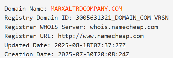 Marxaltrdcompany com Marxaltrdcompany com