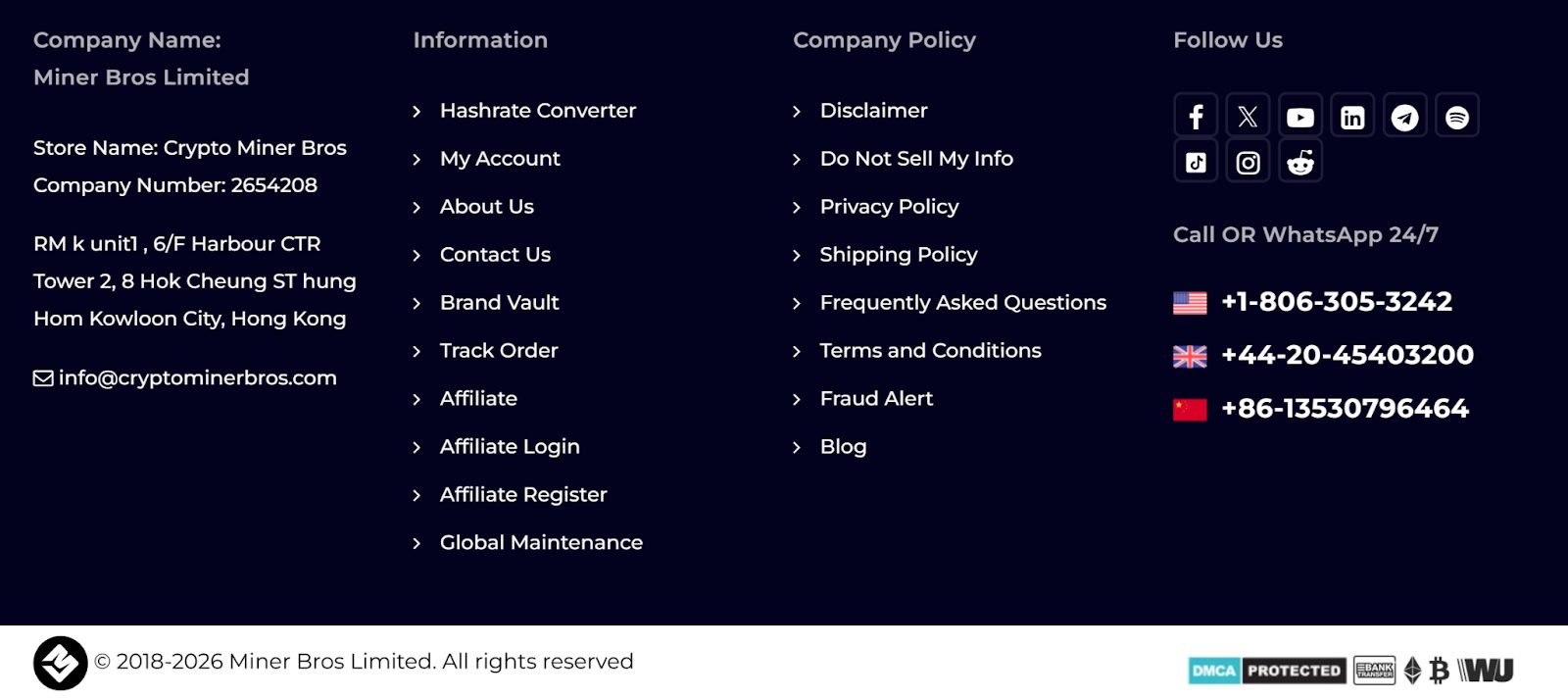 Miner Bros miner Miner Bros miner