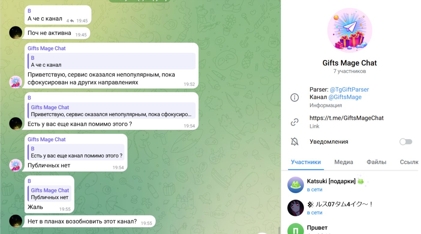 Telegram Gifts Parser Telegram Gifts Parser