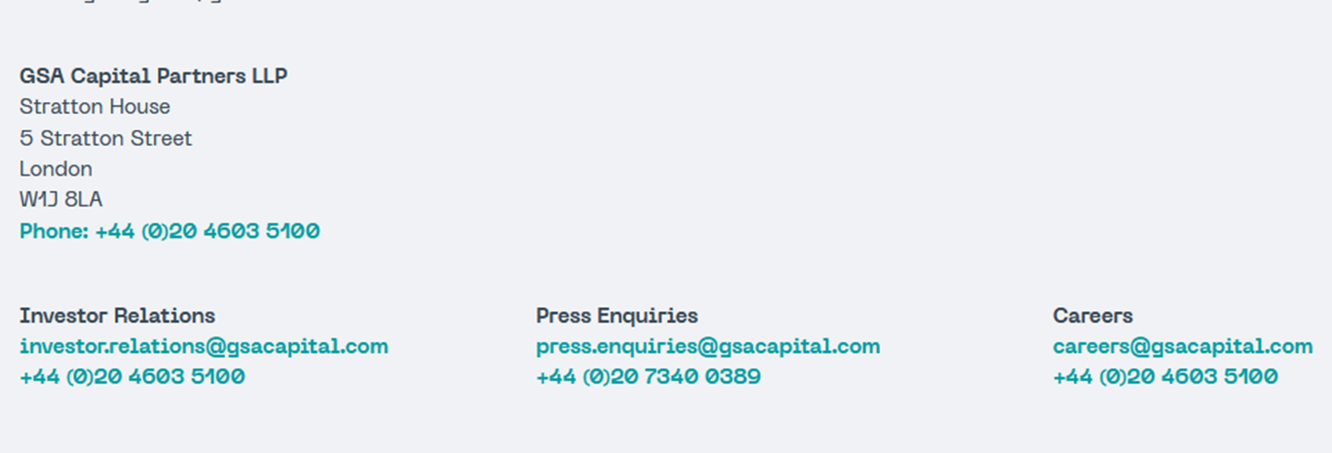 gsa capital partners gsa capital partners